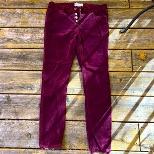 Maroon corduroy Free People pant